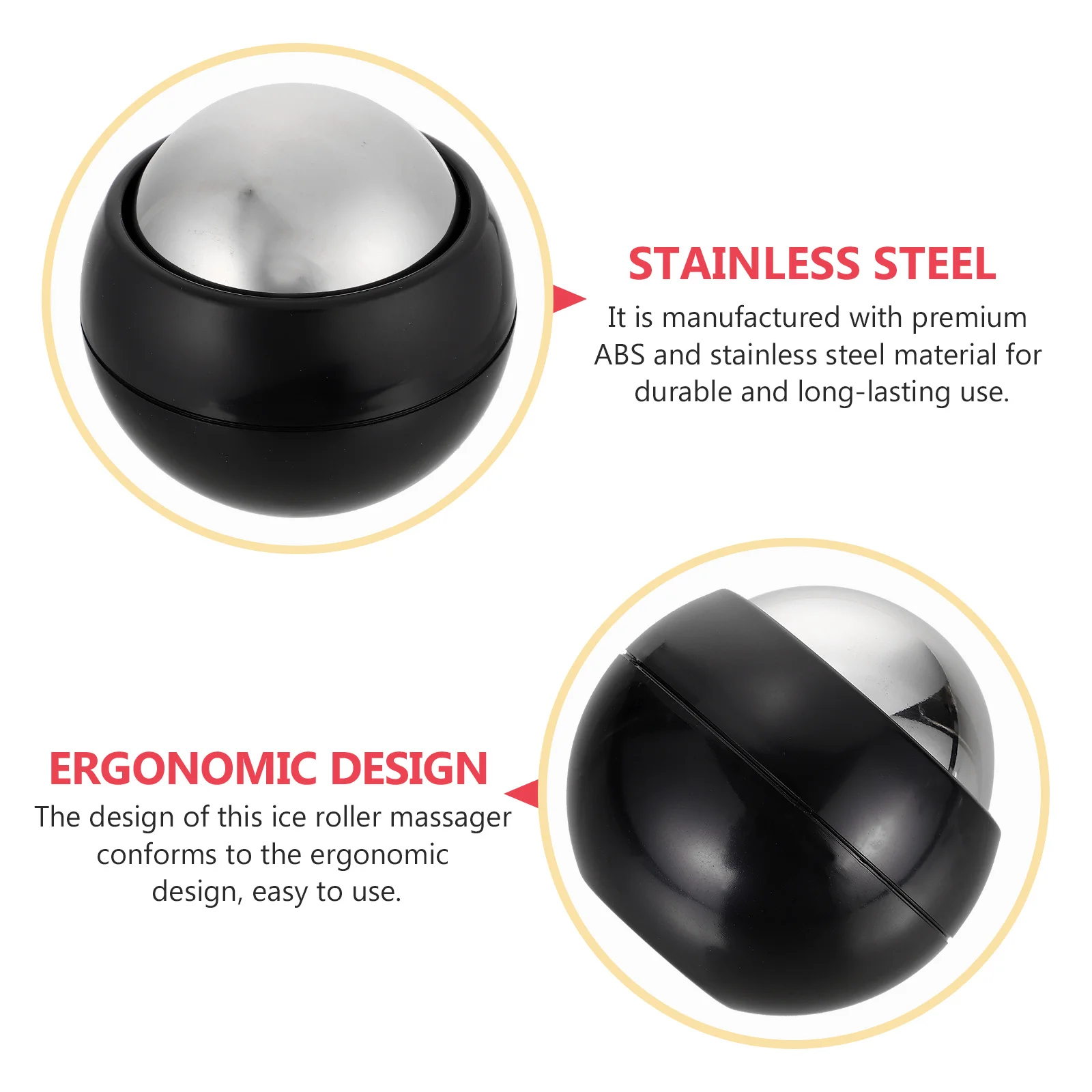 

Холодный и горячий массажный шарик из нержавеющей стали, массажер для облегчения мышц, портативный терапевтический роликовый шарик, боль в теле