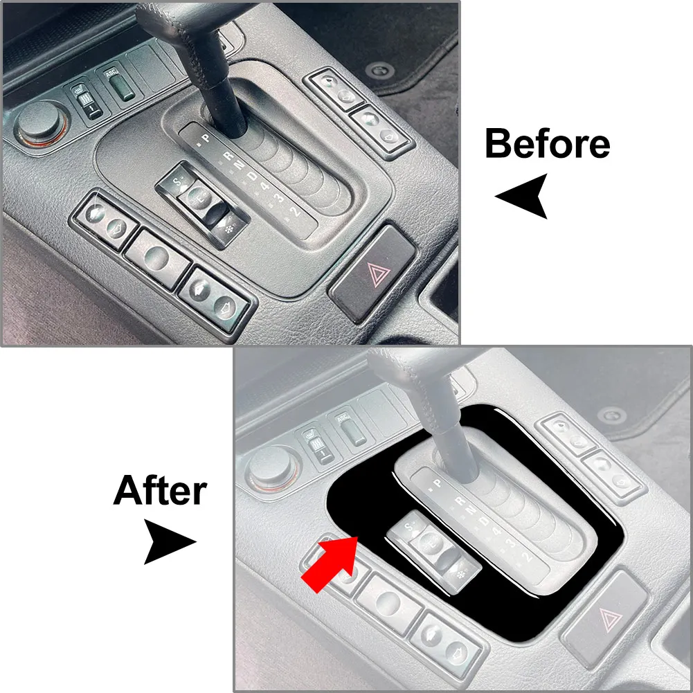 1Pc Auto Inner Console Gear Shift Panel Cover Decoration Trim For BMW 3 Series E36 1991-1999