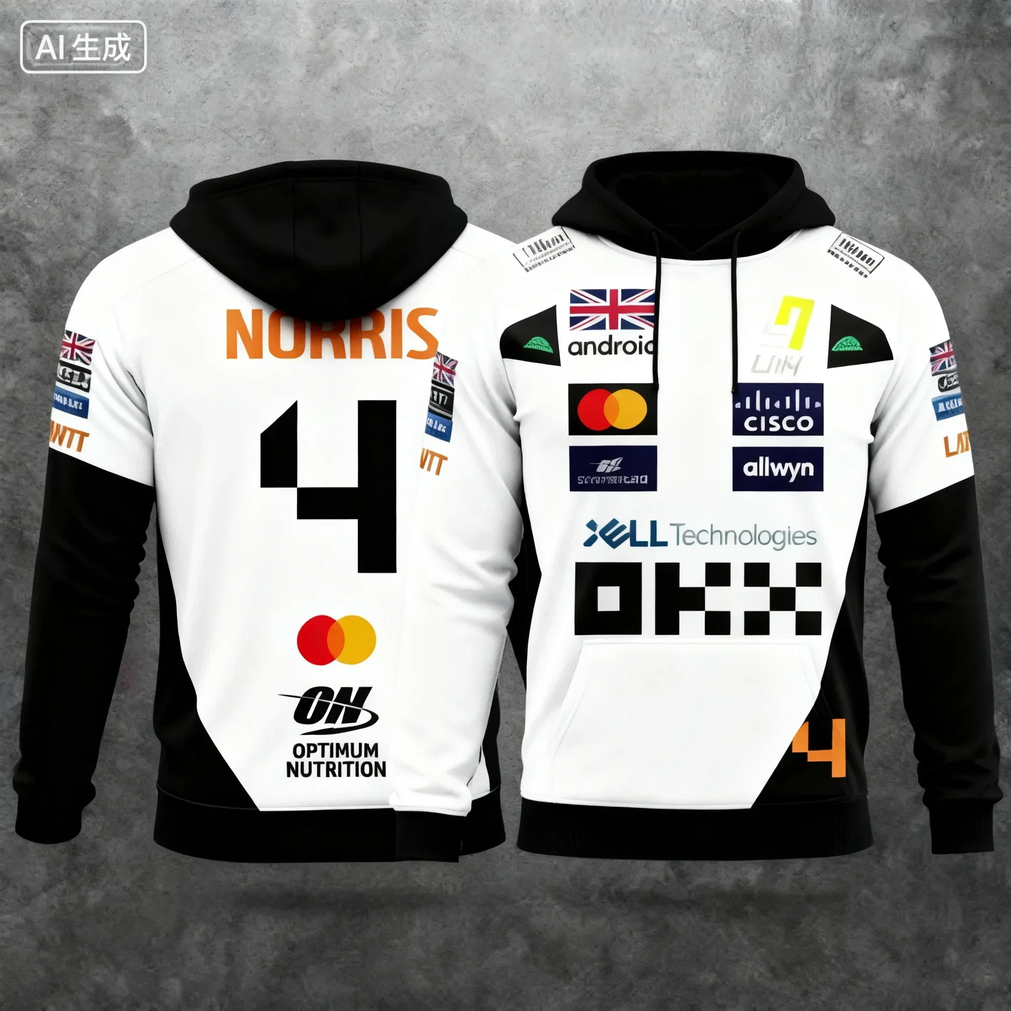 Herren 3D-Druck Piastri # 81 Racing Fan Hoodie, F1-inspirierter Langarm-Pullover, Streetwear-Sport-Sweatshirt – Detail 6