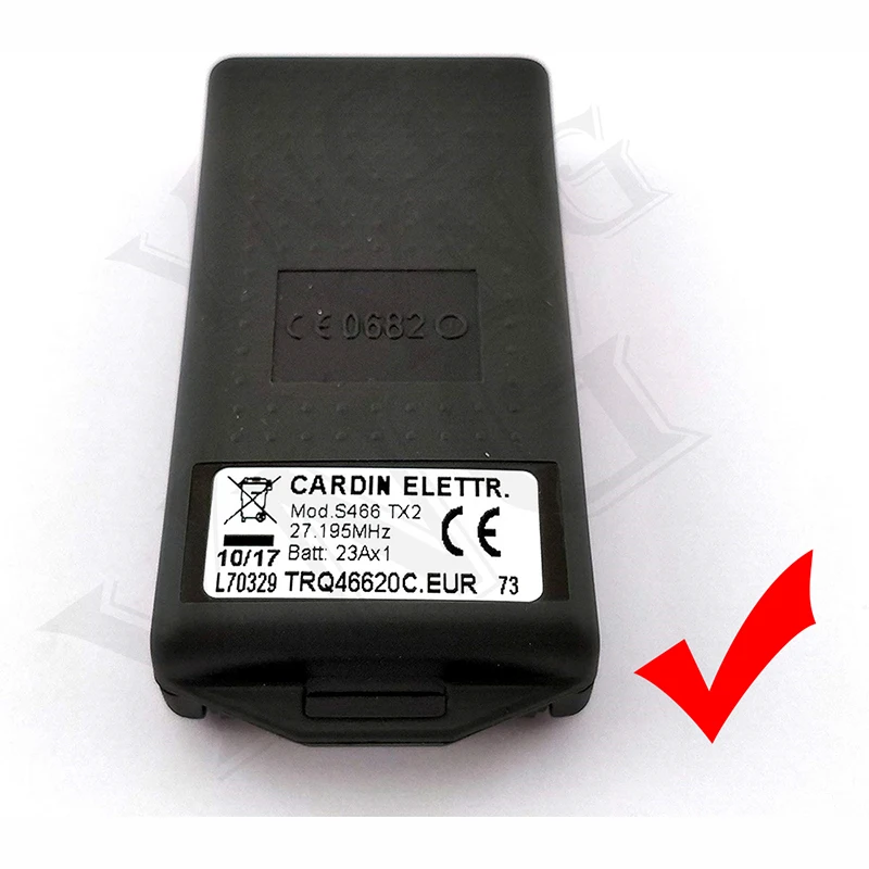 Clone CARDIN S466 TX2 TX4 / S738 TX2 TX4 / S48 TX2 TX4 Garage Door Opener Remote Control Command 27.195MHz 30.875MHz Fixed Code