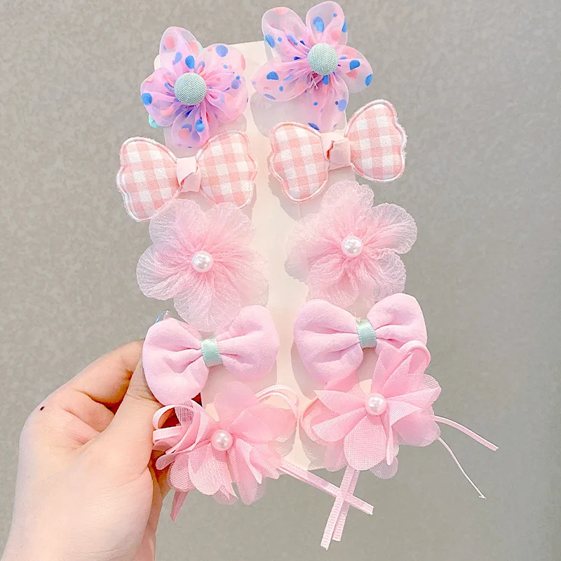 1 Set Children Cute Cartoon Flower Fruit Rubber Bands Hairpins Girls Lovely Hair Clips Kids Hair Bands Hair Accessories Gift