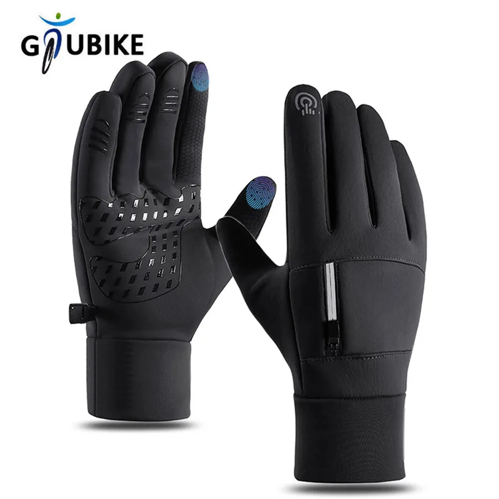 

GTUBIKE зимние перчатки водонепроницаемые термоспортивные перчатки для мужчин и женщин для бега, езды на велосипеде, вождения, лыжного туризма, теплые перчатки для работы