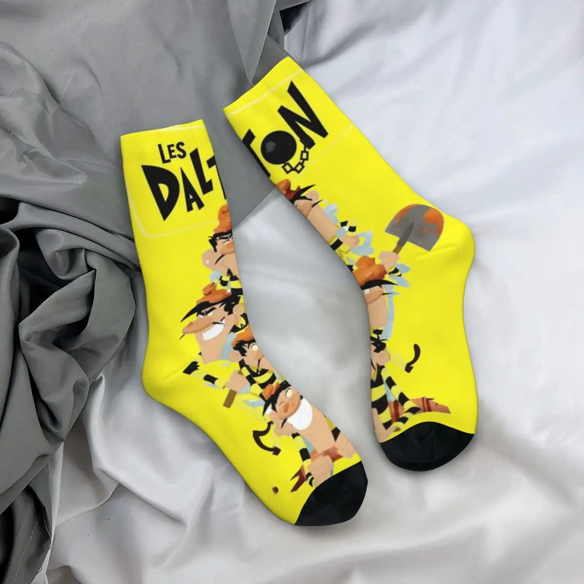 Fashion Dalton Brothers Comics Sports Socks Lucky Luke Polyester Long Socks for Unisex