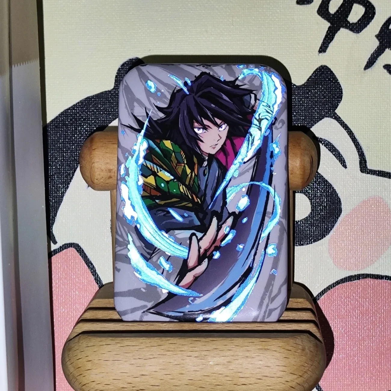 Ghost Slayer Blade: barra riflettente attorno al corpo umano, farfalla purgatoria No Ichiro Tomioka Yoshitomo Bar, pendente in miglio