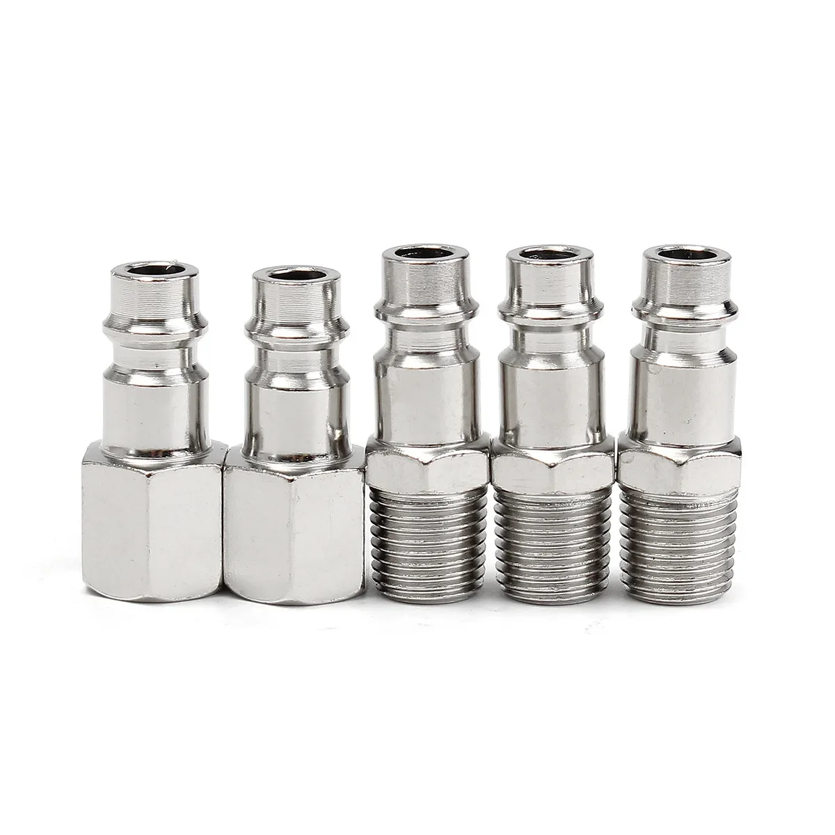 

5pcs Euro Air Line Hose Compressor Connector Quick Couplers Set Male/Female 1/4" BSP Thread For Hardware Accessories