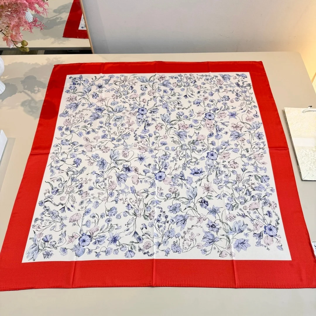 

Luxury Brand Premium Silk Scarf 100% Mulberry Silk Twill Scarf 90*90 Cm Elegant Women's Silk Shawl The Perfect Gift Choice
