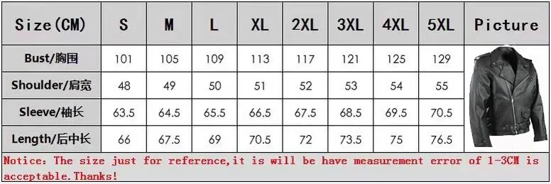 Men PU Leather Jacket Motorcycle Fashion Slim Fit Leather Coat