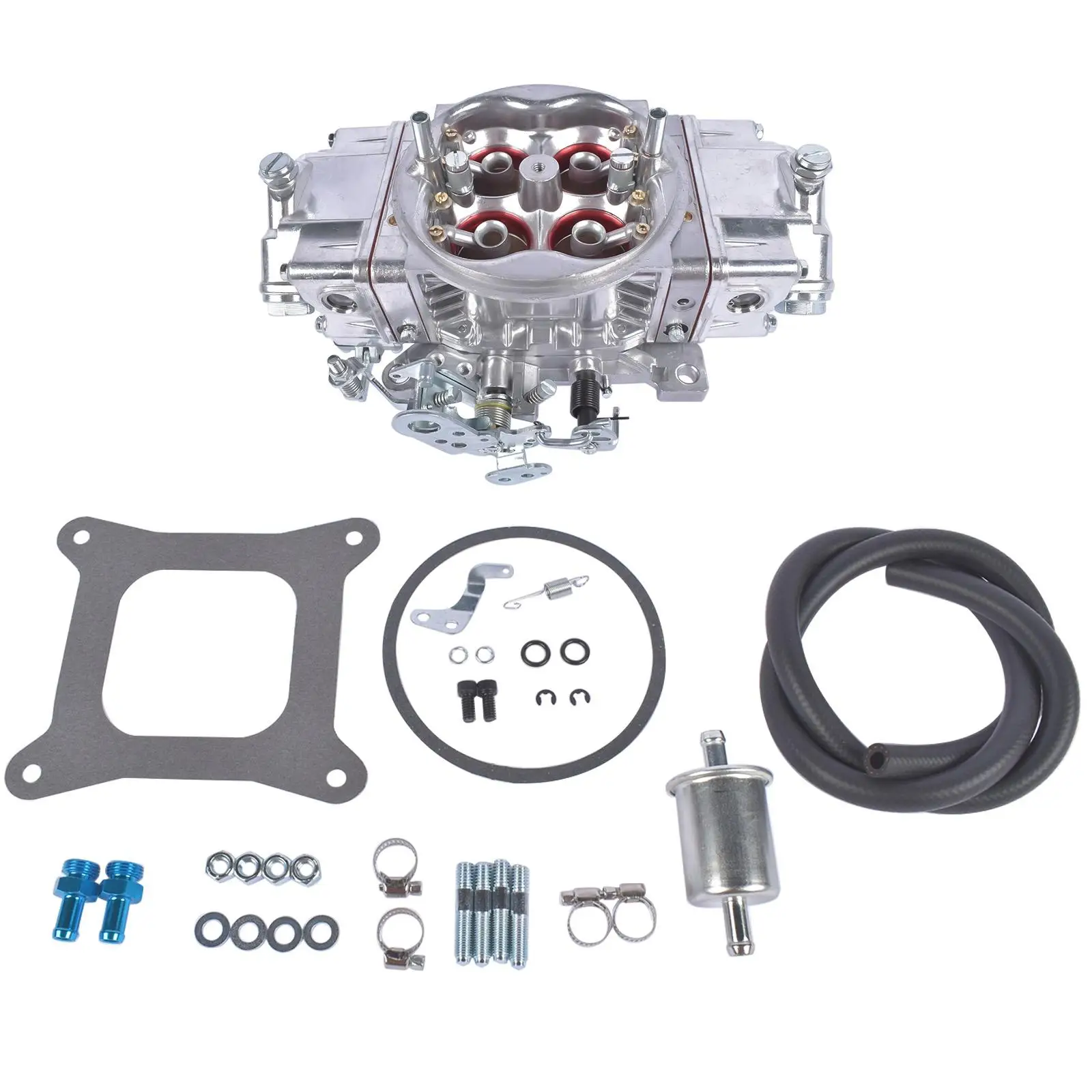 AP02 Karburator Balap Pumper Ganda 4 Barel Aluminium Billet 650 CFM BR-67199 Bensin