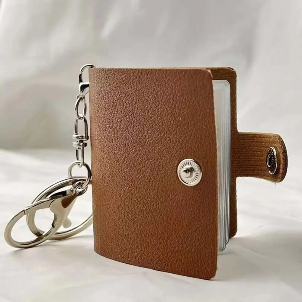 PVC 2 Inch Mini Photo Album Backpack Keyring DIY Wallet Photo Album Keychain Small Album Pendant Photo Card Holder Bag Charm