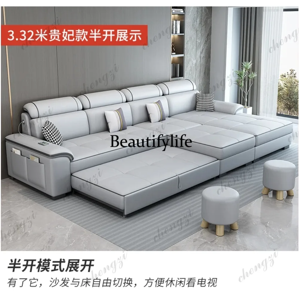 Minimalist Double Sofa Genuine Leather Sectional Living Room Sofas Convertible Designer Armchair Nordic Muebles Lounge