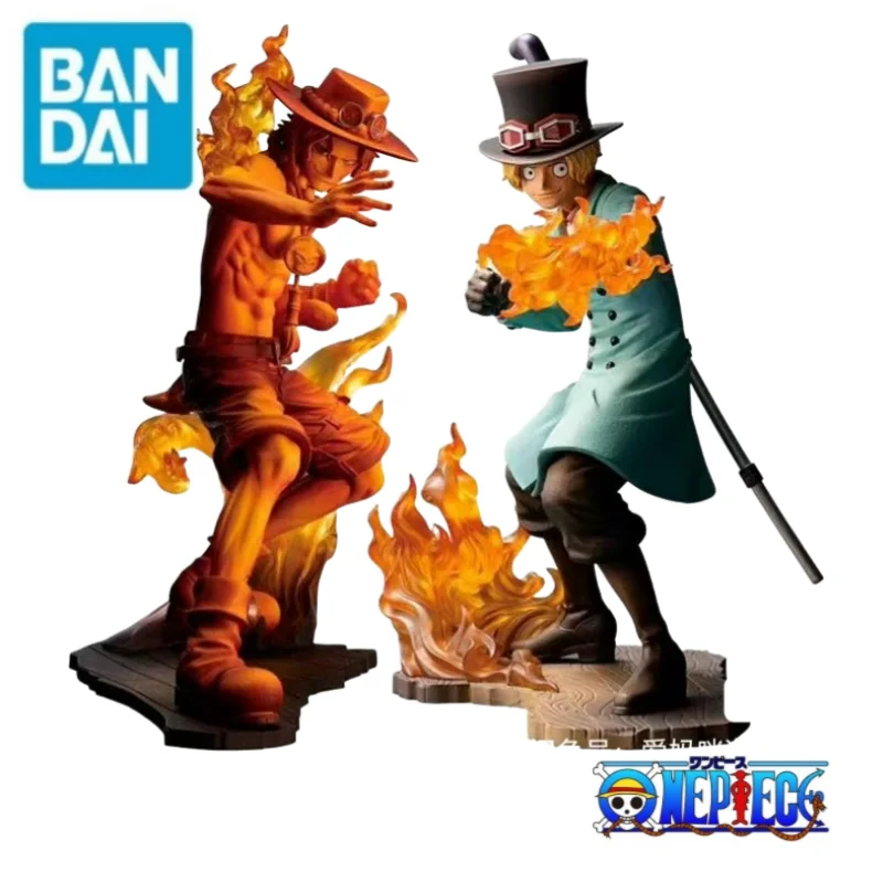 

В наличии оригинальные праздничные подарки Bandai Banpresto, 100% натуральная цельная фигурка Portgas D Ace Sabo, модель статуи, украшения, игрушки