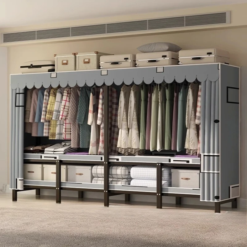 خزائن ملابس معلقة كبيرة من القماش عرض منزل للبالغين خزانة قابلة للطي منظم غرفة النوم أثاث Roupeiros De Quarto #2