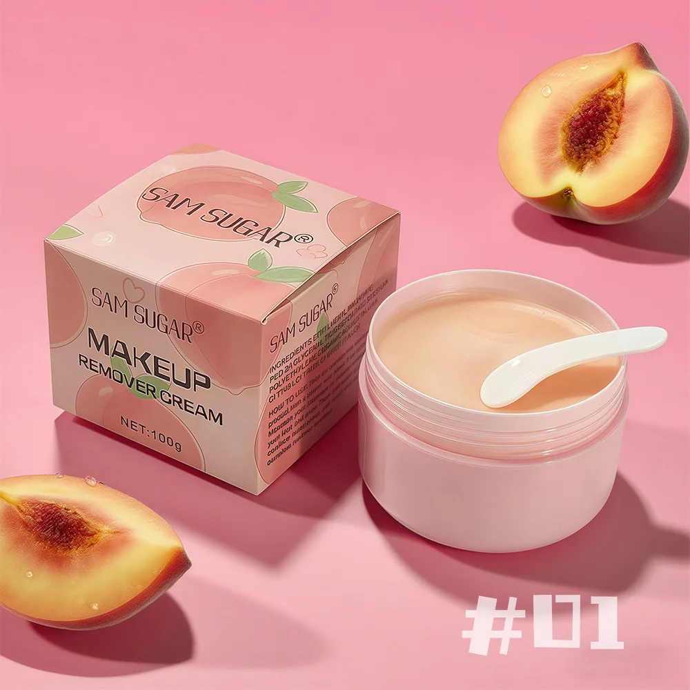 بلسم تنظيف الفاكهة مزيل المكياج مع مستخلصات طبيعية لطيف على العينين والشفاه التطهير العميق لا بقايا للبشرة الحساسة