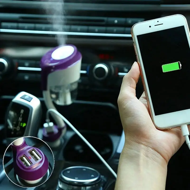 Cool Mist Humidifiers USB Air Diffuser Multifunctional Cars Dehumidifiers With Auto Shut-Off For Cars Home Bedroom