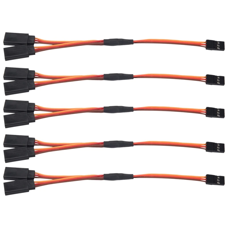 5Pcs 150Mm Y Type Extended Line Extension Lead Wire Cable For Futaba Jr Y Harness Servo Lead Extension