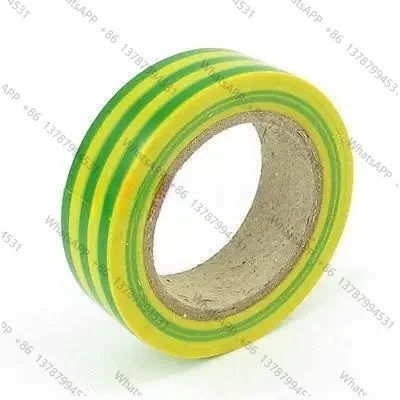 Yellow Green PVC Insulating Tape 20M 65.6Ft for Electric Wire Cable