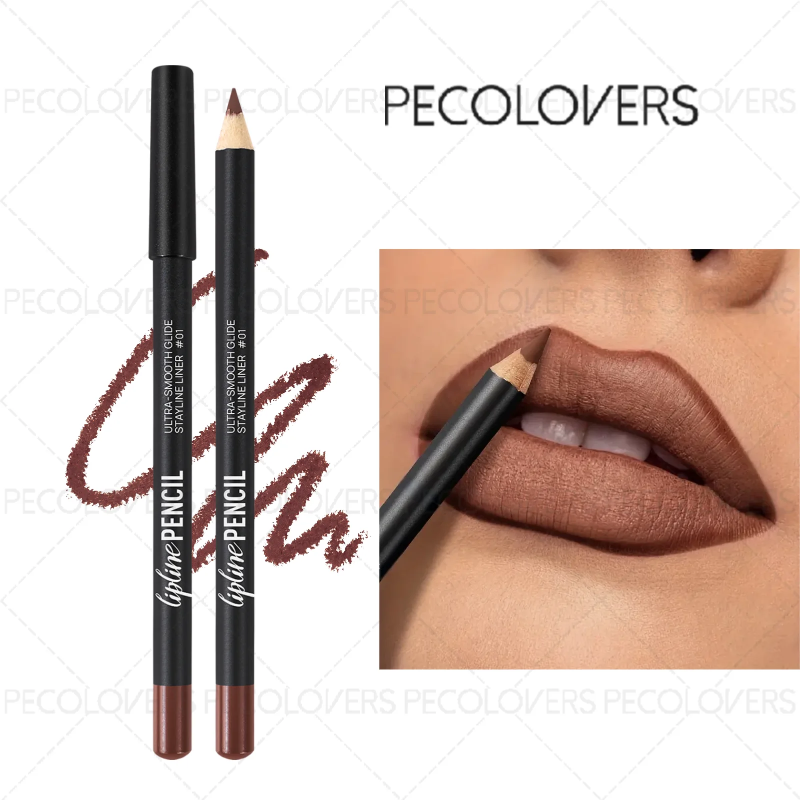 1 x mattierter 2-in-1-Lippenstift – langlebig, wasserfest, Kürbisgewürzschirm, satte Farben für Weihnachten