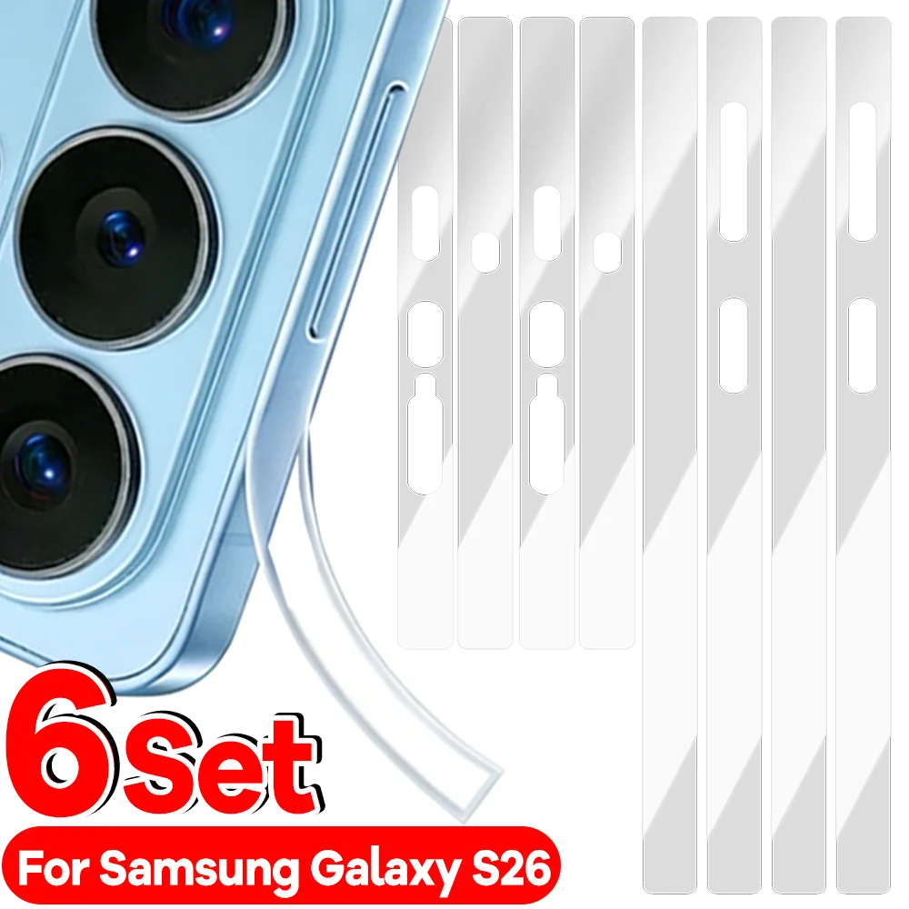 

2-6 комплектов ультратонких прозрачных защитных пленок для боковых сторон телефона Samsung Galaxy S26 Plus, ультрамягкая гидрогелевая пленка из ТПУ для защиты рамки