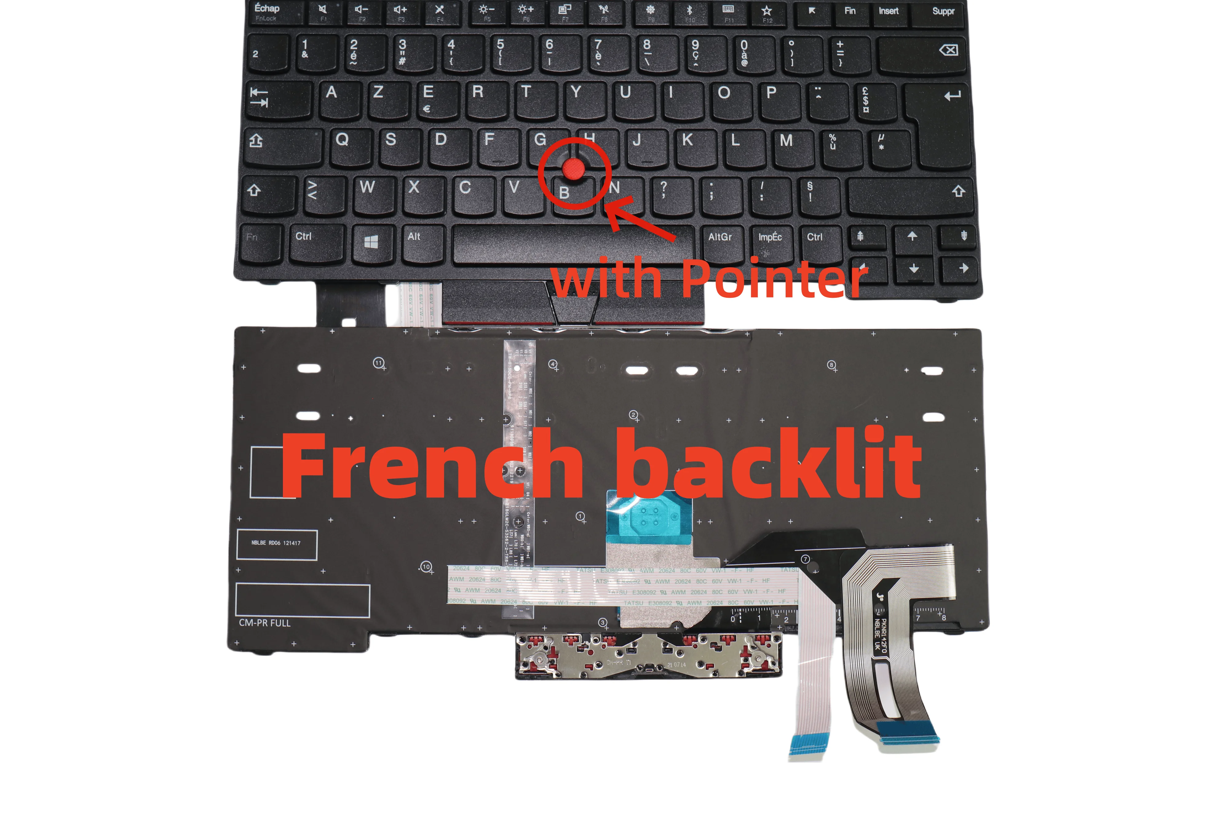 

Французская сменная клавиатура для ноутбука Lenovo ThinkPad E480 E485 E490 E495 L380 L390 L480 R480 T480S L490 T490 T495 со указателем