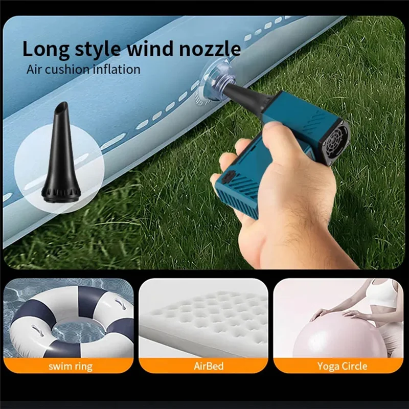 N08R توربو مروحة في الهواء الطلق مروحة يدوية 130000 دورة في الدقيقة مروحة التخييم العنيفة مروحة المحرك Turbofan مكنسة كهربائية محمولة ومنفاخ الغبار أ