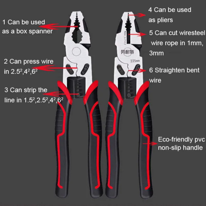 Heavy Duty Tiger Jaw Pliers for Electricians   Inch Universal Wire Pliers