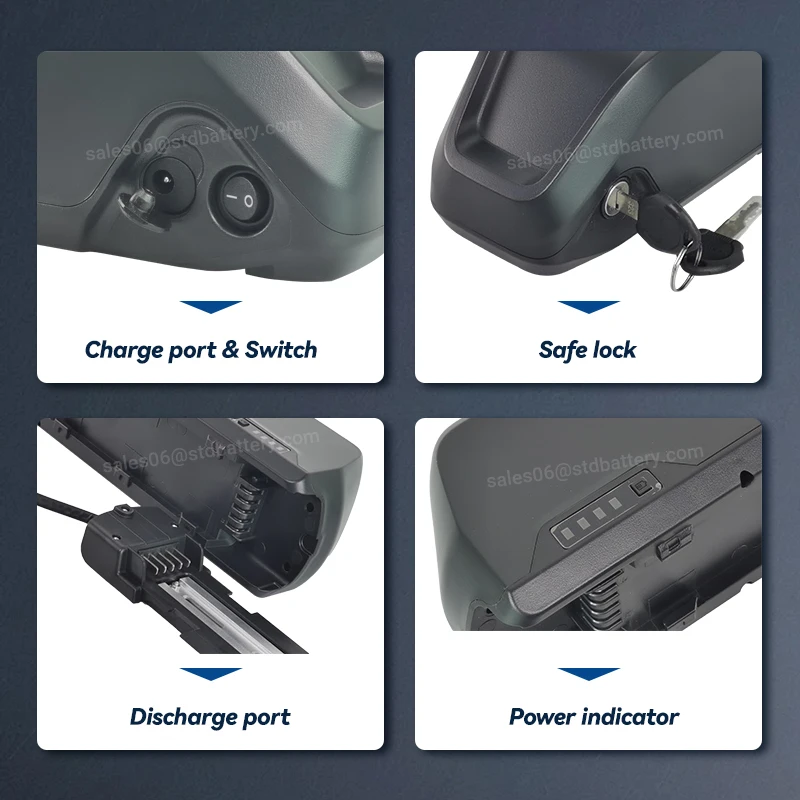 48v 36v 52v Polly ebike battery electric bike lithium ion batteria for 500w 350w 750w 1000w motor For Bafang BBS02 BBS03 BBSHD