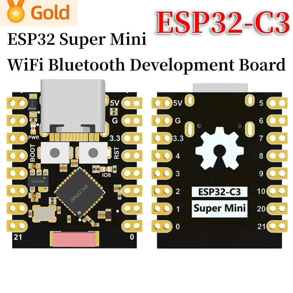 ESP32-C3 Super Mini Electronics Project Board 8Pin WiFi Bluetooth ESP32 SuperMini Wireless Development Board 3.3-6V Power Supply