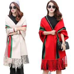 Cardigan Winter Women's Elegant Tassel Wrap Swing Cardigan Knitted Oversized Sweater Scarf Women's Sweater Blouse y2k clothes