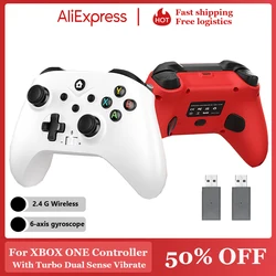 2.4G Wireless Gamepad For Xbox One Series X/S/PC/Steam 6 Axis Gyro With Dual Vibra Turbo Game Consoles Controller Joystick