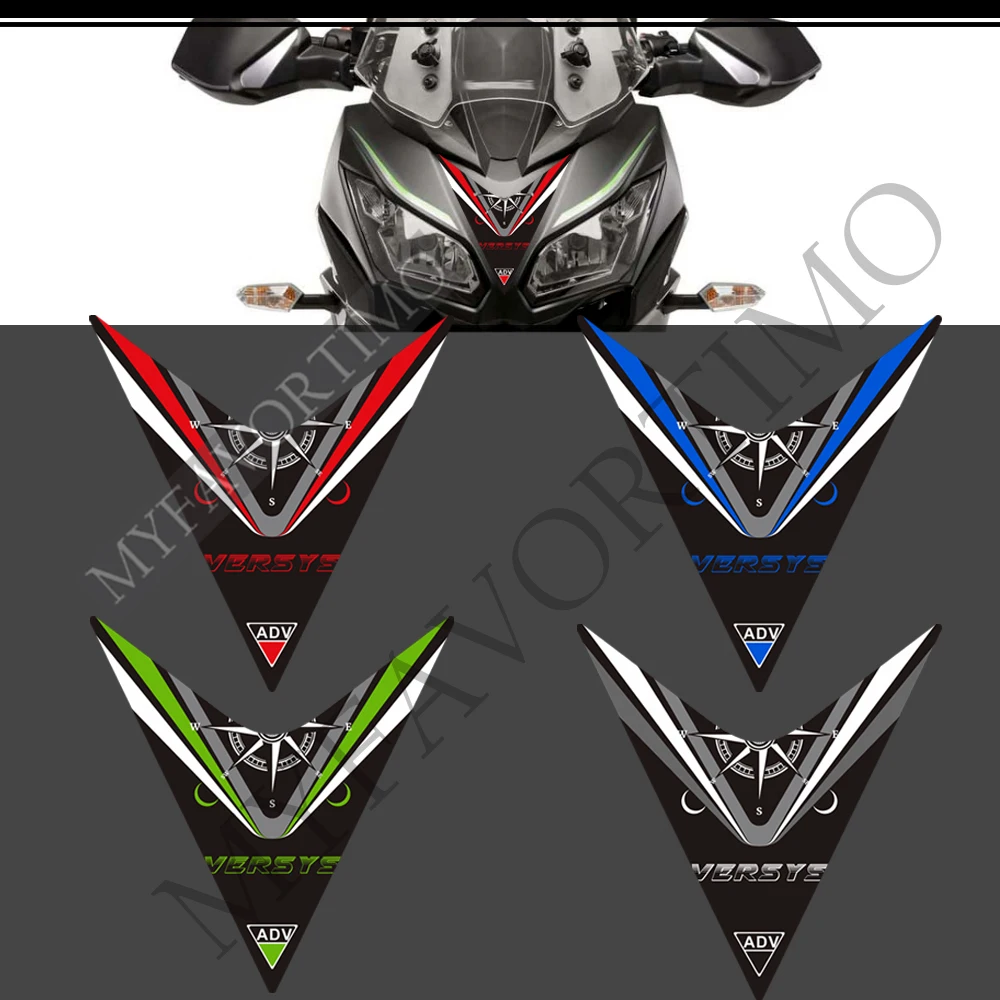 Decals Tank Pad For Kawasaki Versys 650 LT Touring Motorcycle Stickers Protector Kit Knee Wind Deflector Windshield Windscreen