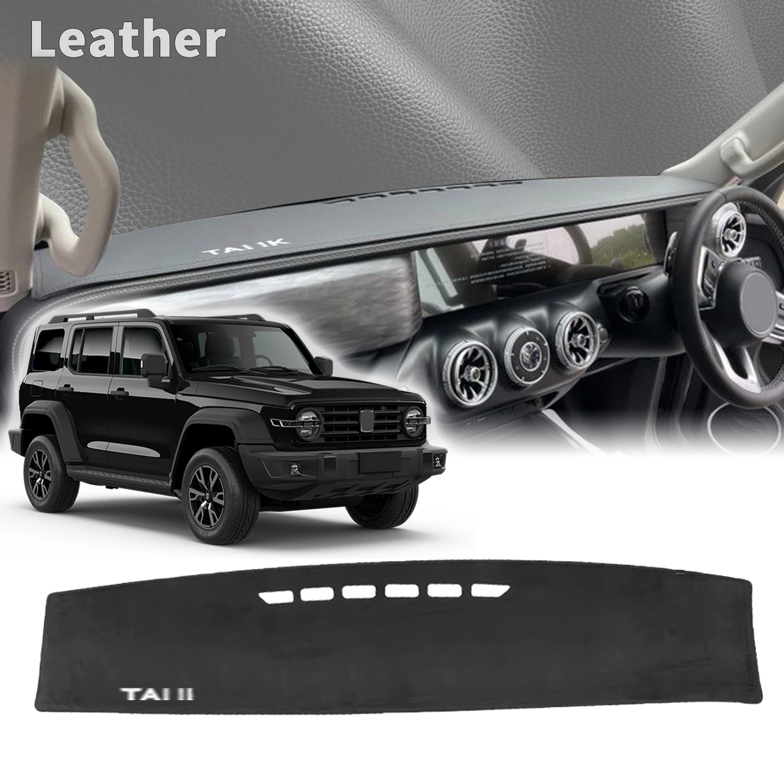 

fit for GWM TANK 300 2021 2022-2024 WIHTE LOGO Car Accessories Protective Carpet Dashmat Dashboard Cover Pad DashMat Sunshade