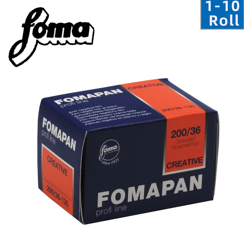 Latest 1/2/3/5/10 Fomapan Classic 200 135 Kinetoscope Move Films Classic Black And White Subpackage Rolls 36 Exposure Per Roll