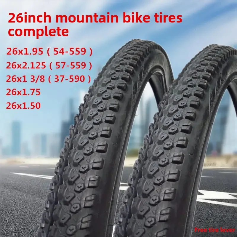 Neumático de bicicleta de montaña de 26 pulgadas 26x2.125 engrosado para uso interno externo 26x1,95/1,75/1,5 neumático de ciclismo de bicicleta de montaña