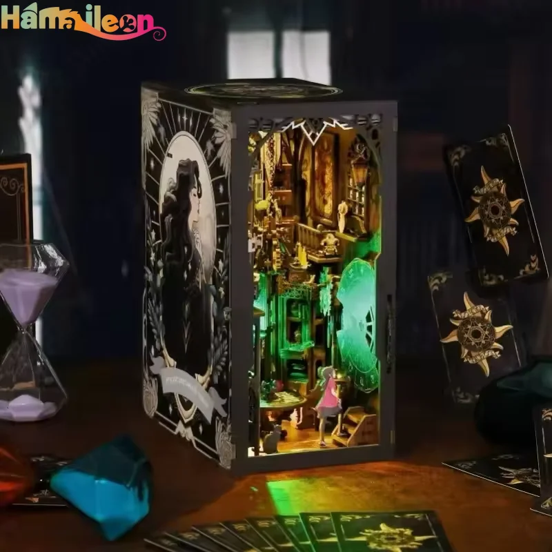 ハマイルオン 3D パズルキット、DIY 木製模型組み立てキット ミニチュアドールハウス、家の装飾木工クラフトギフト クリスマス誕生日用