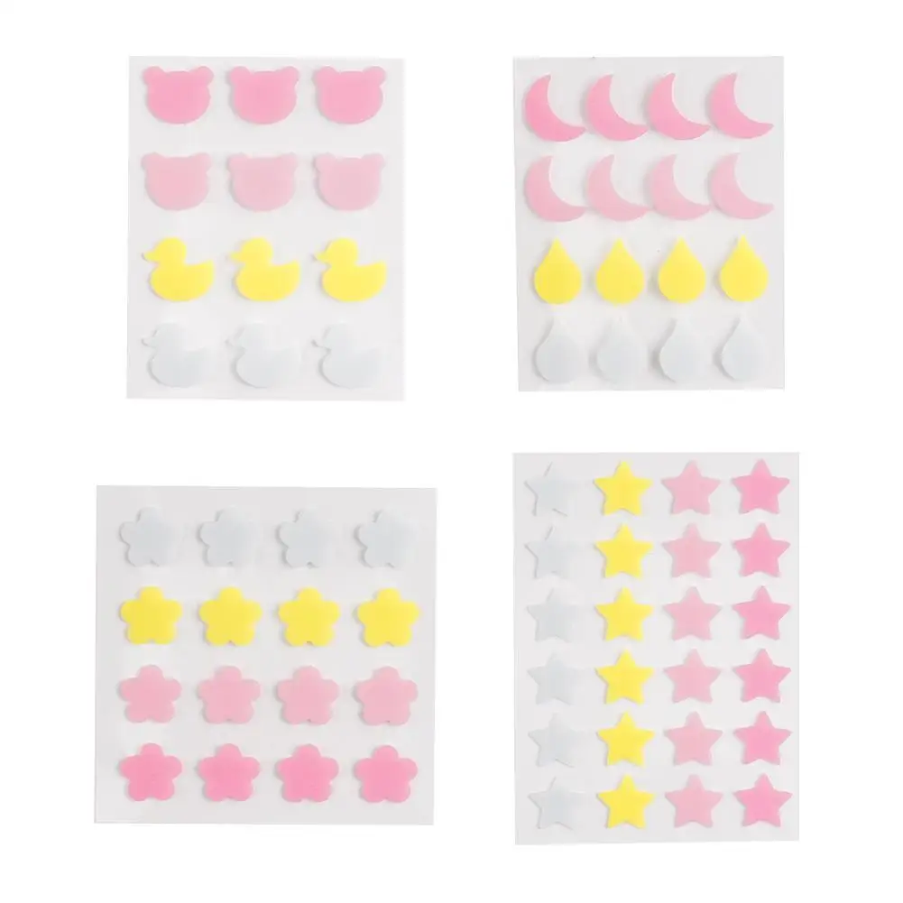 12pcs/16pcs/24pcs Cute Mix-color Covers Acne Pimple Spot Treatment Antibacterial Invisible Breathable Concealer Care