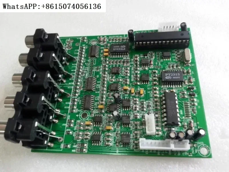 

5.1 Front panel, 6-channel front stage amplifier with display and remote control