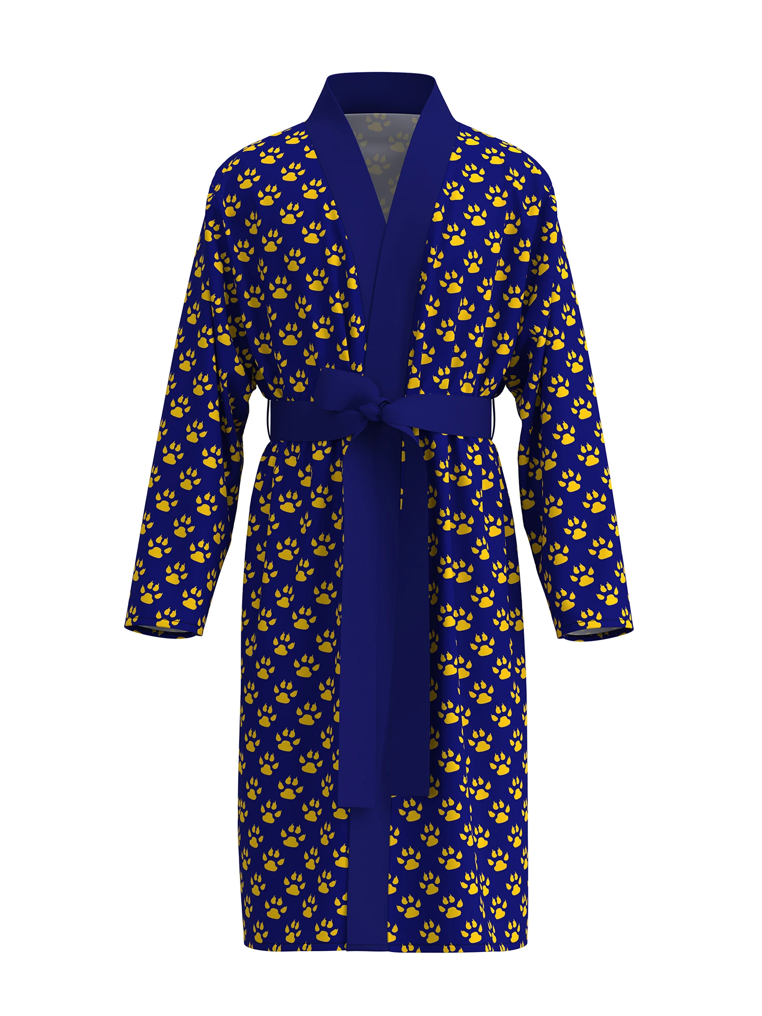 

2026 New Men's Home Pajamas Sushi Blue Bottom Dog Paw Digital Full Print Casual Bathrobe Spring and Summer Thin Quick-drying Hom