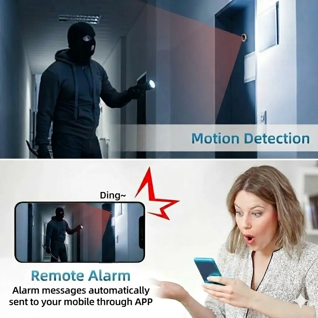 Smart Video Doorbell 3MP 2K HD 170° Wide Angle, Two-Way Audio Motion Detector, Tuya SmartLife App Dual-Band Wi-Fi Camera image 5