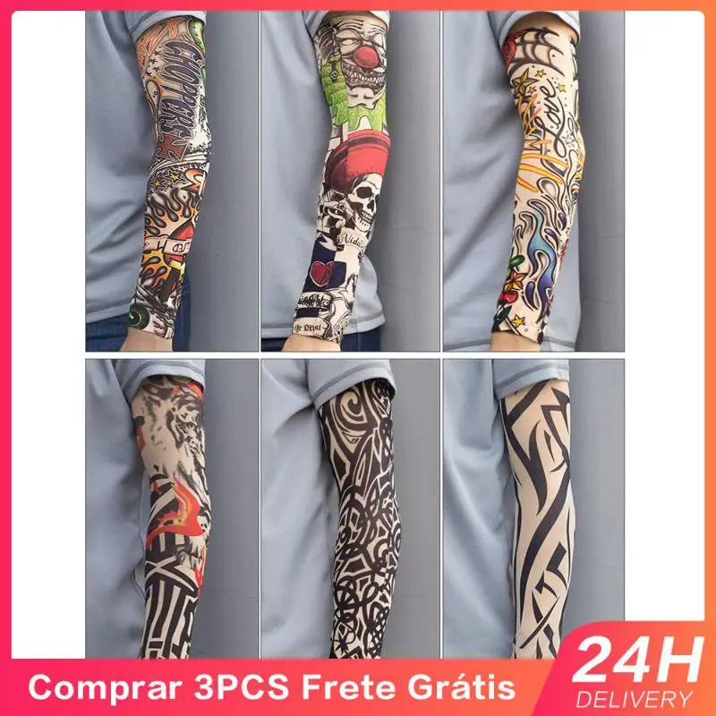 Sunscreen Unique Design Fashionable Tattoo Arm Covers Flower Pattern Tattoo Sleeves Top-selling Uv Sun