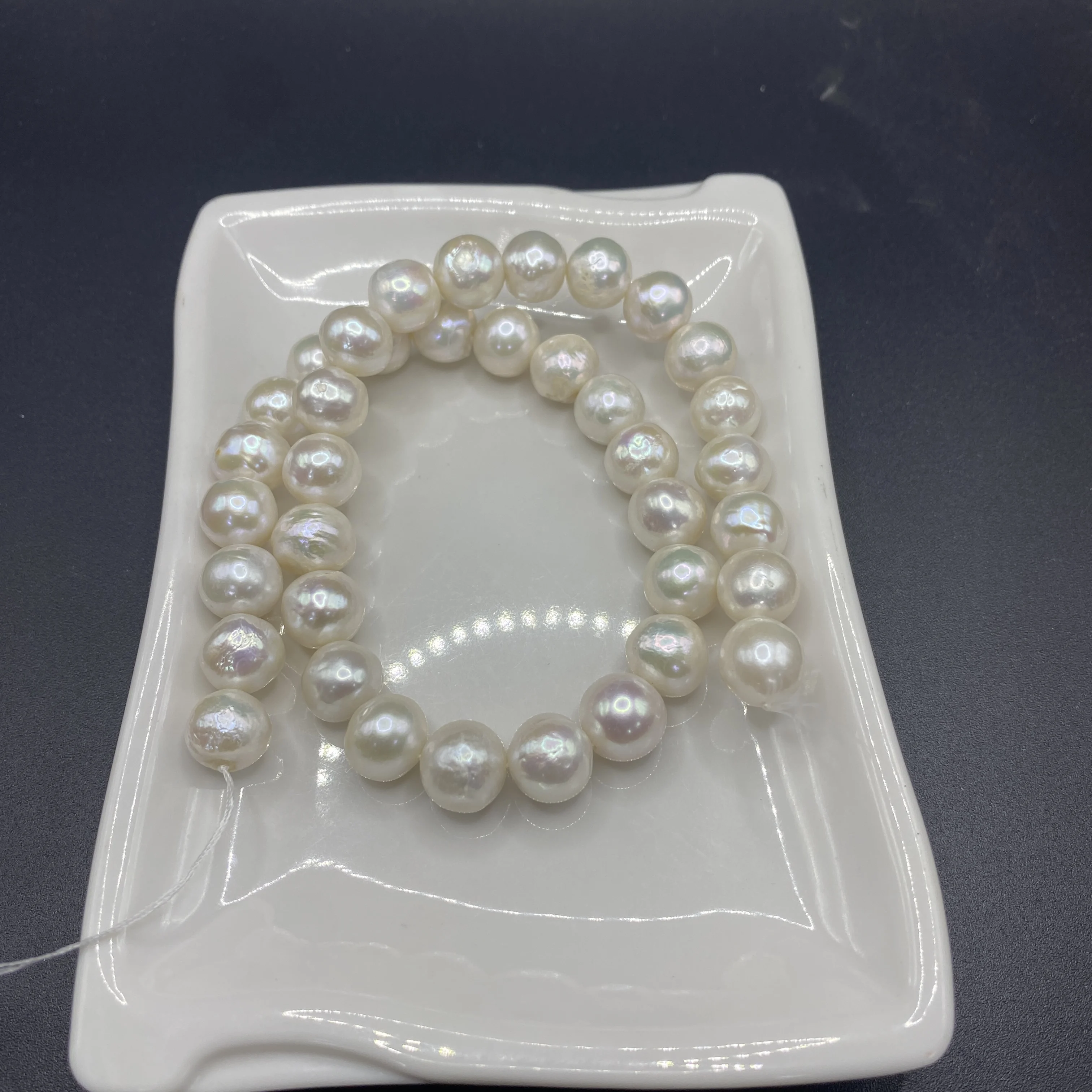 Perlas naturales de agua dulce de calidad JSS 1A, perlas sueltas barrocas redondas irregulares, adecuadas para hacer collares y pulseras DIY.