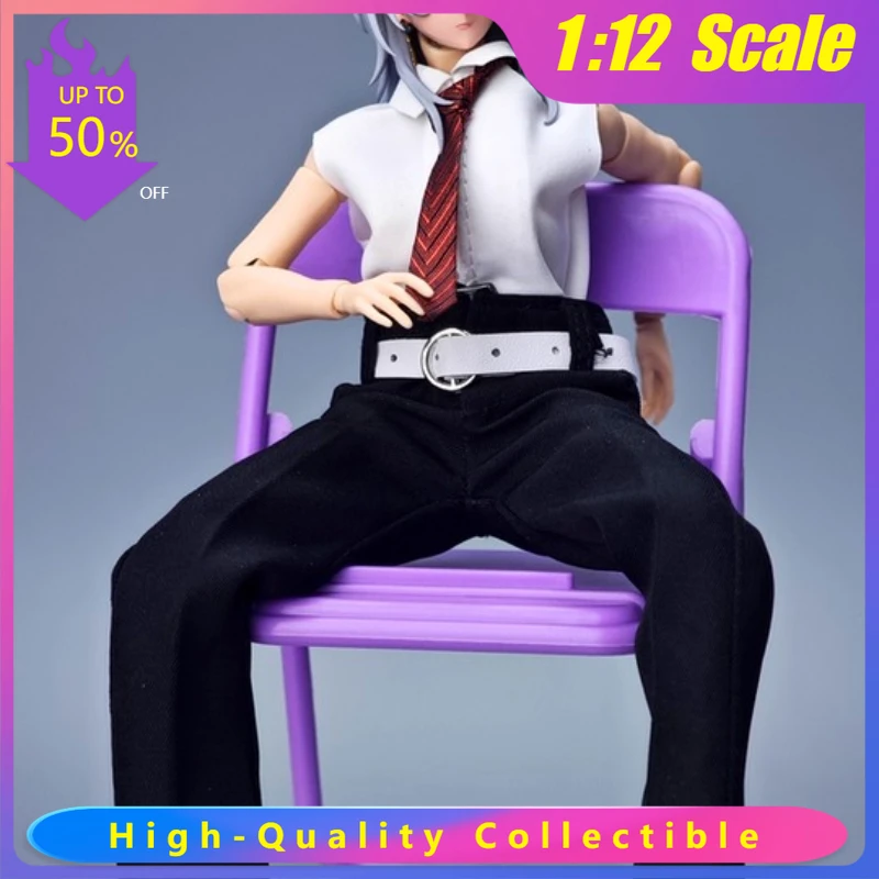 

1/12 Scale Male Gentleman Suit Set | Vest Trousers Tie for 6'' Action Figure Gift Props Accessory