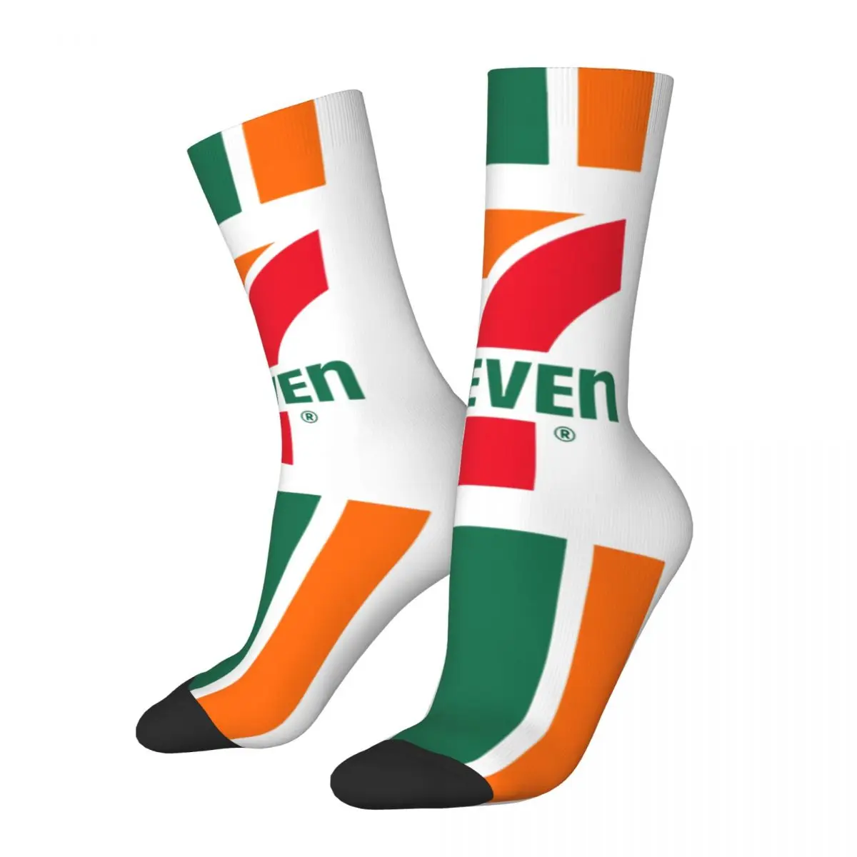 Unique Design Seven Eleven Merch Supermarket Logo Men Women Socks Windproof Novelty Spring Summer Autumn Winter Stockings Gift