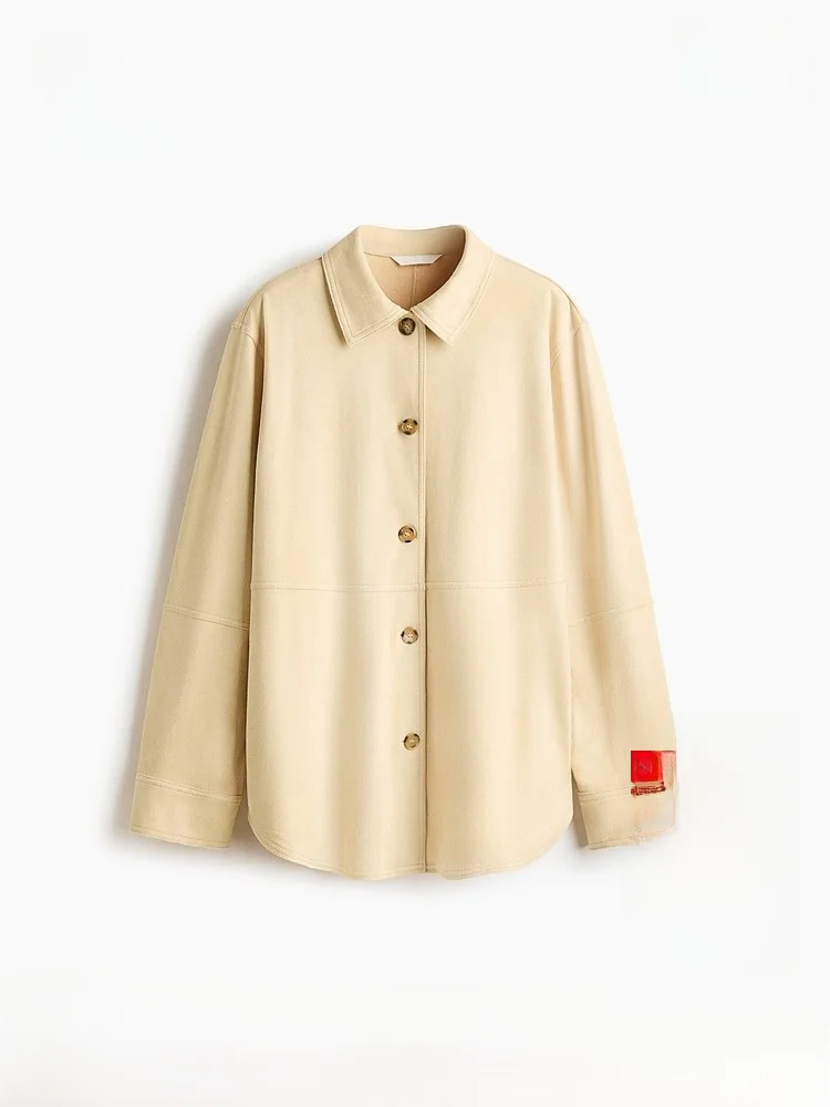 

Весенние новые свободные женские irt H&M Simple Sle Long Sve на пуговицах из полиэстера, смеси спандекса, обычные, тонкие