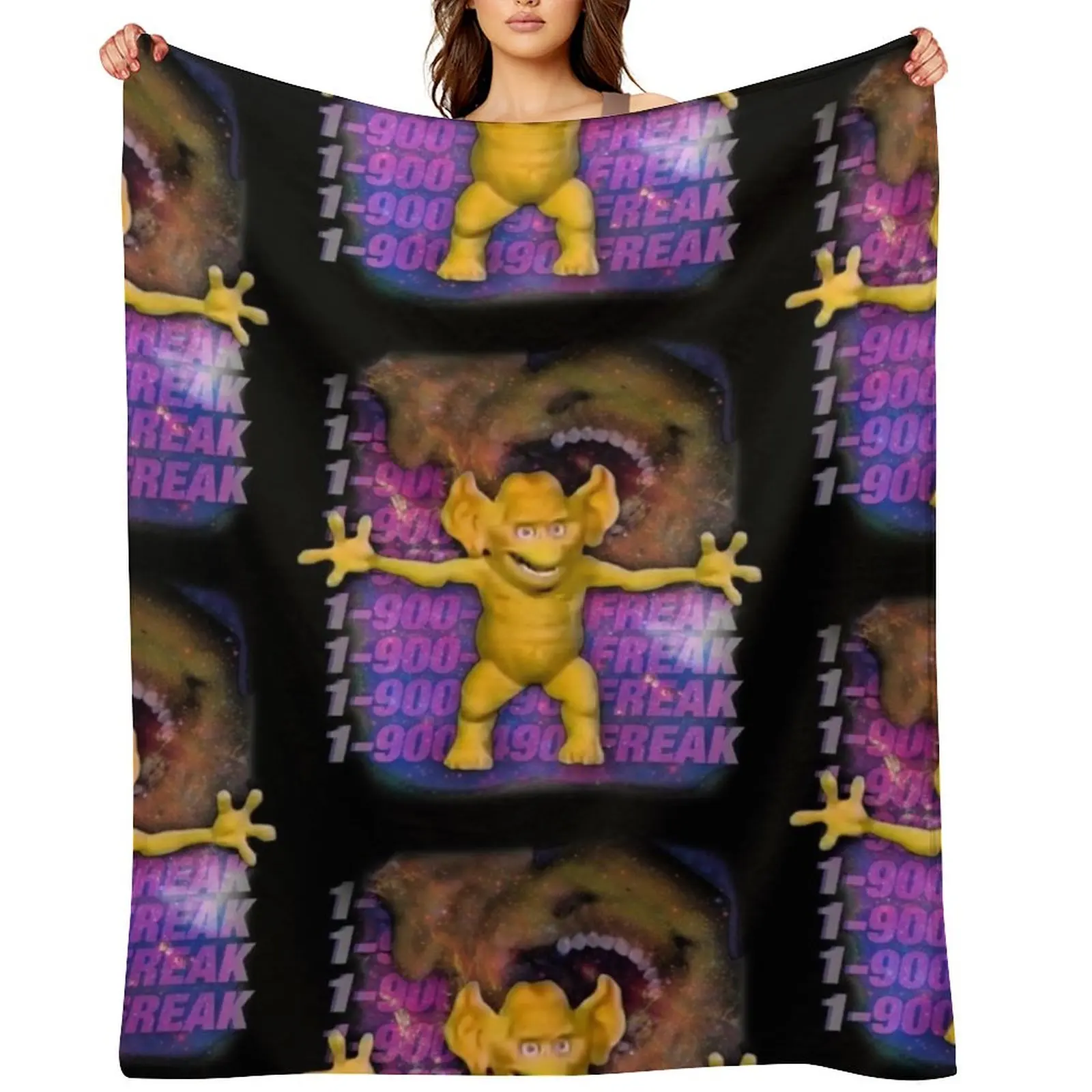 

freddie freaker Throw Blanket Flannels Plaid on the sofa Soft Plush Plaid Thermals For Travel Blankets