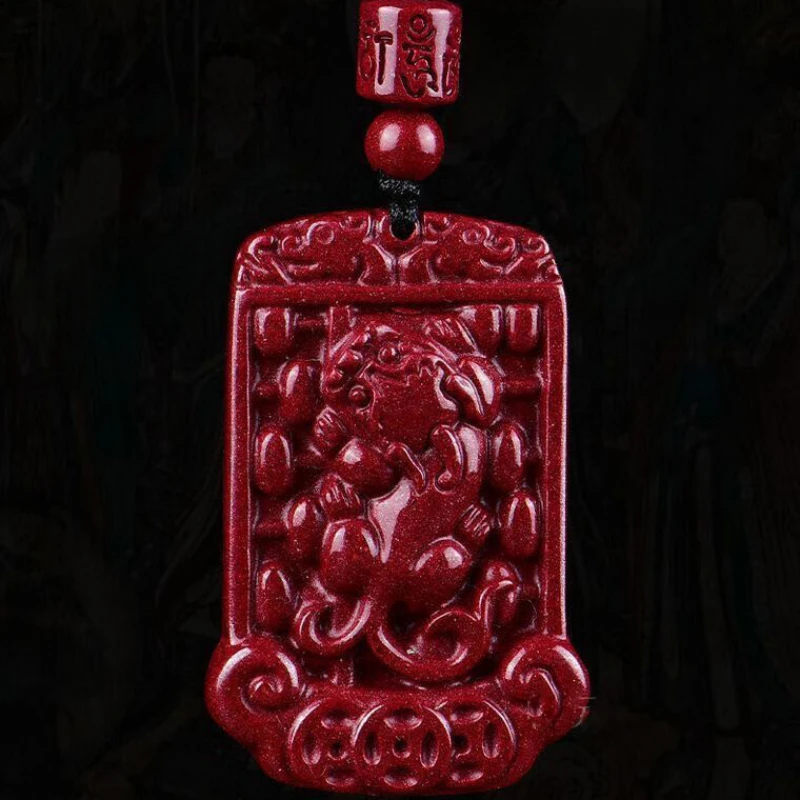 Vermilion Sand Pixiu Pendant for Men and Women with High Content of Piqiu Pendant in The Year of Birth