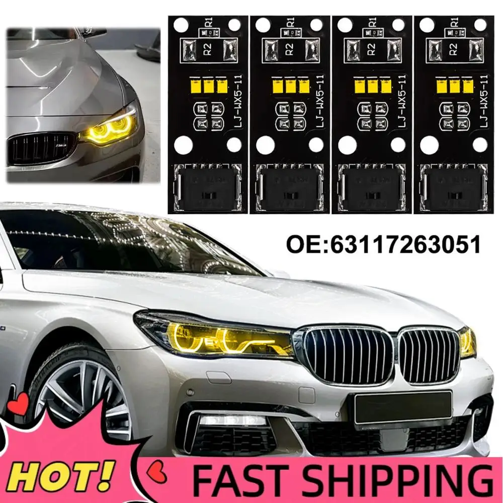 

Ксеноновые фары с желтыми светодиодными модулями дневного света (DRL) для BMW 4 серии F32 F33 2012-2017