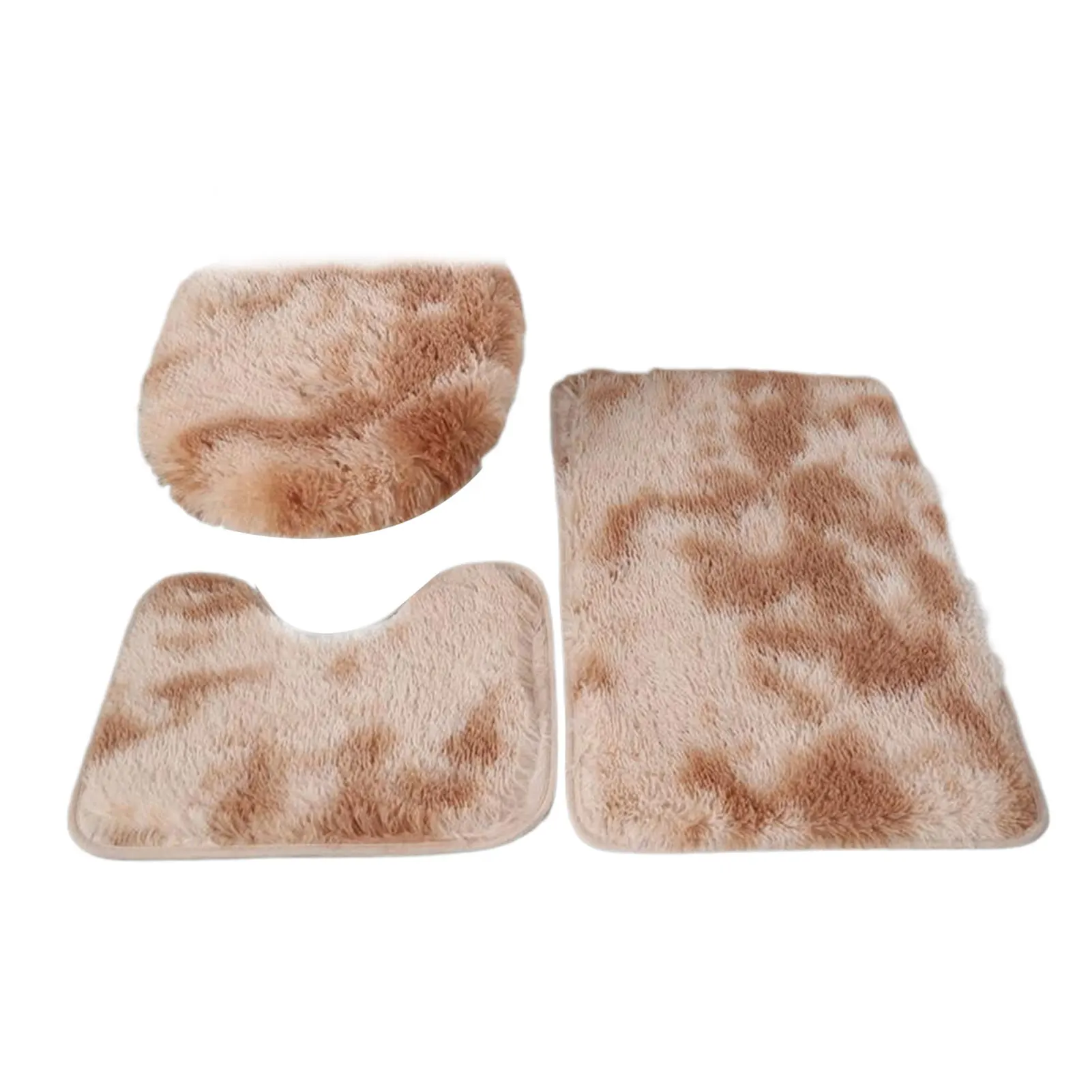 3pcs AcrylicFibers Premium Locking Technology Bath Mats Sets 3 Pieces With Reinforced Seams Toilet