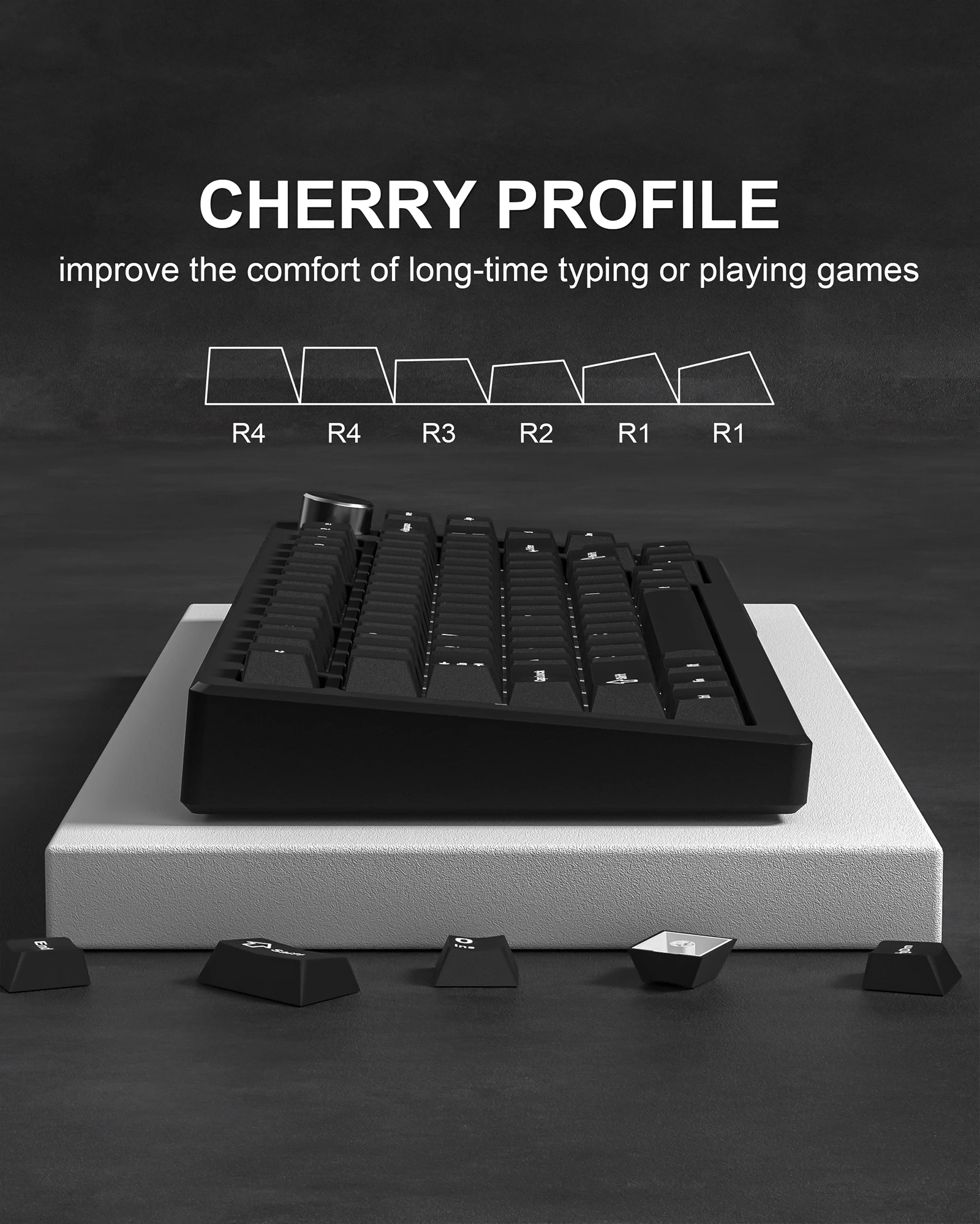 2026 جديد 133+ مفاتيح ريترو أسود PBT Keycap مزدوج النار الكرز الشخصي مفتاح قبعات لمفاتيح Cherry MX لوحة المفاتيح الألعاب الميكانيكية