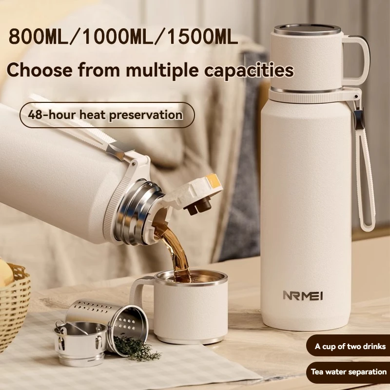 1.5L Thermos water bottle Stainless Steels Vacuum Flask Hot Coffee tea Water Heat Preservation Bottles Cold Tumbler drinkware