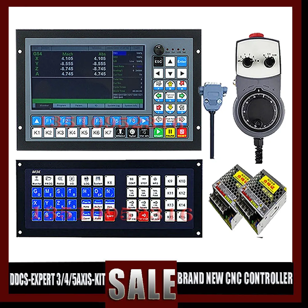 

New Upgrade Ddcs-exper 3/4/5 Axis G Code Cnc Offline Controller Kit Atc Extended Keyboard+mpg For Cnc Machining And Engraving